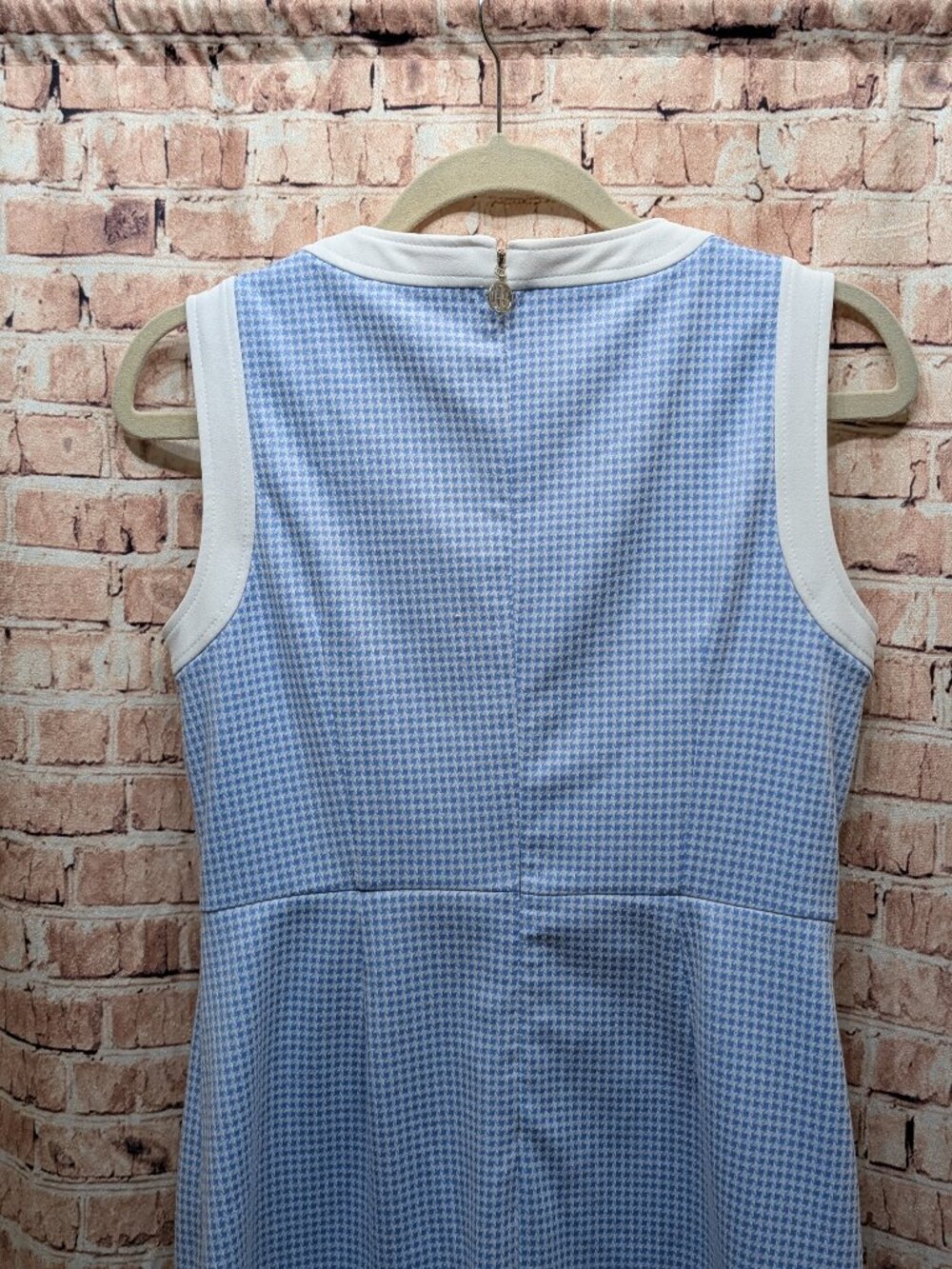 Tommy Hilfiger Blue & White Sleeveless Button-Front Shift Dress Size 6 - Picture 9 of 14